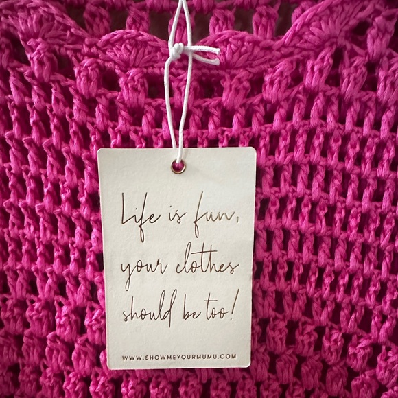 Show Me Your MuMu Pink Knit Swim Coverup - Picture 16 of 16